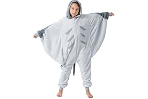 corimori Puszysty kostium płaszczki Manta dla dzieci | karnawał kostium Onesie dla dziewcząt, chłopców | wzrost 130-150 cm