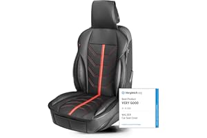 Walser Car seat cover Kimi, universal seat cover and protective pad in red - black, seat protector for cars and vanss in racing look design