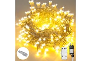 Sylvwin Catena Luminosa per Albero di Natale,30M,300 LED,Luci Albero di Natale per Esterni,Funzione di Memoria,8 Modalità,Luci Natalizie per Casa,Giardino,Decorazione Natalizia