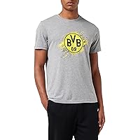 Borussia Dortmund Unisex T-Shirt Logo Grau T-Shirt (1er Pack)[Amazon Exklusive Kollektion]