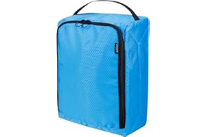 Gloppie Shoe Bags for Travel, Shoe Storage Bag Space Saving, Waterproof Shoe Pouch with Top Handle, Portable Shoes Carrier Bags for Men Women Daily Use, Zippered Shoes Packing Cubes (Blue)