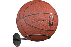 jockcaras Ball Display Holder Wall Mount: Black Storage Rack for Basketball, Rugby, Soccer, Football, Baseball Room Decor - Boys Sports Accessories Organizer
