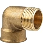 QUARKZMAN Messing Beweglich Verschraubung 1/2 Zoll Männlich x 1/4 Zoll Männlich 90 Grad Winkel, Messing L Winkel Rohrfitting für Trinkwasser Geeignet Zentralheizungssysteme, 34x35mm QUARKZMAN Messing Beweglich Verschraubung 1/2 Zoll Männlich x 1/4 Zoll Männlich 90 Grad Winkel, Messing L Winkel Rohrfitting für Trinkwasser Geeignet Zentralheizungssysteme, 34x35mm