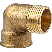 tecuro Kreuzstück allseitig Innengewinde Rp 1 Zoll, Messing blank CW6