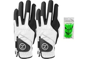 Zero Friction - Guantes de Golf sintéticos de compresión para Hombre (Paquete de 2), Ajuste Universal, Talla única