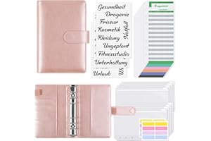 KONVINIT planer budżetu Segregator budżetowy A6 z 12 kopertami na gotówkę, 12 arkuszy budżetowych, segregator na pieniądze z etykietami portfel oszczędzający pieniądze do oszczędzania pieniędzy