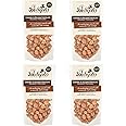 Joe & Sephs Belgian Chocolate Popcorn (4x75g) | 1 Star Great Taste Award, gourmet popcorn, snack bag, air-popped popcorn, chocolate popcorn, move night snack