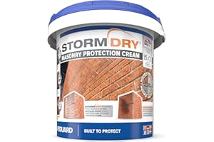 Stormdry Masonry Waterproofing Cream (5 Litre) 25 Year BBA & EST Approved Exterior Brick Sealer. Breathable, Colourless Brick, Concrete, Stone, Mortar, Sandstone & Granite Waterproofer