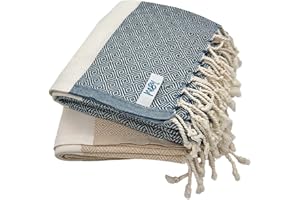 MEBY Zestaw 2 ręczników do sauny XXL duży 90 x 180 cm. 100% bawełna. Ręcznik plażowy, ręcznik kąpielowy, turecki ręcznik hammam, ręcznik, ręcznik do jogi, peshtemal, koc piknikowy, ręcznik podróżny, ręcznik do leżenia, pestemal (beżowy i petrolowy)