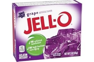 Jell-O Gelatin Dessert 3 Ounce Boxes Pack of 4 (Grape)