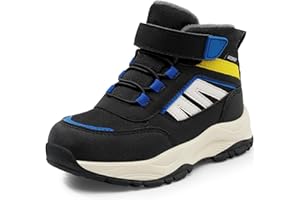 Harvest Land Kids Waterproof Winter Snow Boots for Girls & Boys - Lightweight, Non-Slip, Warm Outdoor Hiking Shoes