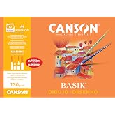 Canson Basik Drawing A4 130g Minipk Natural White Smooth 10 Sheets
