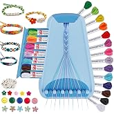28 Strand Letter Beads Bracelet Making Kit for Girls 8-12 Years | Loom with Clips, Numbered Slots and Compartment, 14 Colors