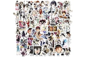 BRIC DODO 100 Stück für Anime Bungo Stray Dogs Aufkleber Wasserflaschen Laptop Telefon Gitarre Skateboard Computer Cartoon Vinyl Stickers Wasserdicht Ästhetisch Aufkleber für Jugendliche Kinder Erwachsene
