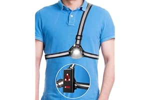 ENKIFUN Lampe Frontale Course à Pieds Rechargeable USB LED Eclairage de Poitrine pour Course 500 Lumens Réglable 90 Angle Droit Lampe Pectorale Lampe 3 Modes Portée de 30M Étanche Sports Extérieur