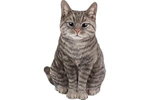 Vivid Arts - Statua realistica di gatto tigrato seduto
