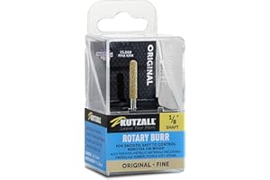 Kutzall Original Ball Nose Rotary Burr, 1⁄8" Shaft, Fine - Woodworking Attachment for Dremel, Foredom, DeWalt, Milwaukee. Abrasive Tungsten Carbide, 1⁄8" (3.1mm) Dia. X 7⁄8" (22.2mm) Length, BN-18-EG