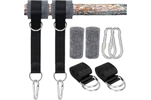 Simpolor Schaukel Befestigung, Hängematte Befestigung Schaukel, Schwerlast 1.5m Aufhängung Schaukel Gurt mit 2 Karabinern und D-Ringen, 2 Baumschutz Polster, Aufbewahrungstasche, Hält bis zu 1000kg