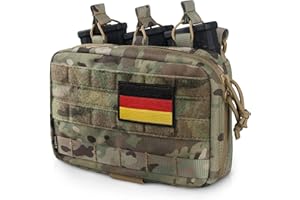 Wynex Pochette Tactique Porte Chargeur 5.56 Poche Molle Scratch Pochette Rangement pour Chargeur Militaire Sac à Outil Tactique Poche de Delestage AVCE Porte-Chargeur Triple pour HK416 M4 M16