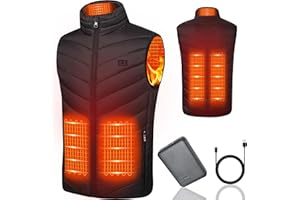 Mincoo Gilet Riscaldabile per Uomo e Donna, Gilet Riscaldato USB con Batteria da 5 V 10000 mAh, Giacca Calda Invernale per Escursionismo, Caccia, Moto