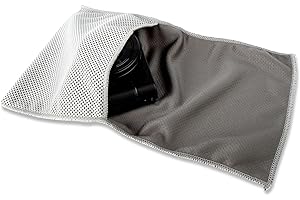 LENS-AID Paño Envolvente Talla M – Bolsa de Microfibra para cámaras sin Espejo, Objetivos estándar y Dispositivos electrónicos – Ligero y Lavable