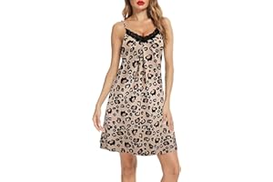 Lovasy Floral Printing Nighties for Women Soft Ladies Nightdresses Strap Chemise Negligee