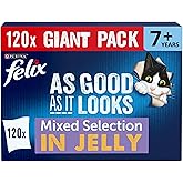 FELIX As Good As it Looks Senior 7+ Mixed in Jelly Wet Cat Food 120x85g