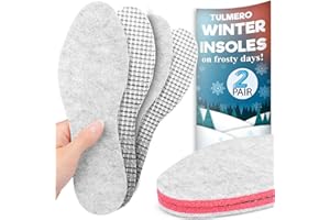 TULMERO Wkładki do butów 2 pary zimowe filcowe ciepłe wkładki na zime termoizolacyjne rozmiar 43