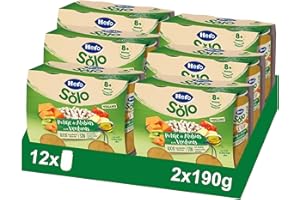 Hero Baby - Recetas Caseras, Tarritos de Potaje de Alubias y Verduras, Sin Sal Añadida, Sin Almidón, Sin Aceite de Palma, Ingredientes 100% Naturales, 6 Packs de 2x190g