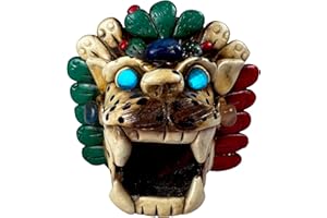 ELTRICOLOR Aztekenpfeife – Azteken-Jaguar-Pfeife, Sonderausgabe, authentisches handgefertigtes Stück, hergestellt in Mexiko, 125 dB (aztekische Jaguar ELTRICOLOR Edition)