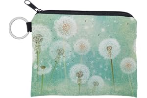 FAVORTALK Coin Purse Women Printing Flower Wallet Change Pouch with Zipper Gifts Set for Her Him Coin Purse, 3298