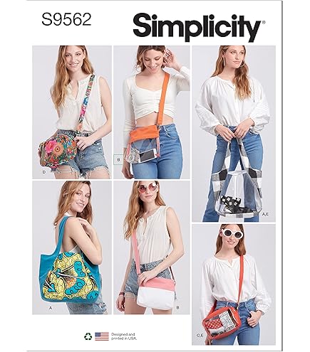 Simplicity SS9310OS - Patron Accessoires Sacs à Coudre Taille Unique - Modèle Intermédiaire