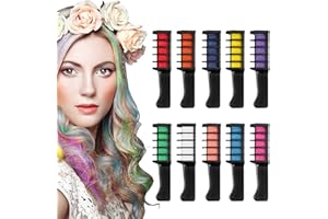 MROOBEST Tizas Para el Pelo, Tizas de Pelo Para Niños, Hair Chalk Peine de tiza para el pelo, Hair Chalk Peine de tiza para el pelo, temporal, no tóxico, para niños, ideal para Navidad, cumpleaños, fiestas