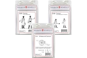 Prince August Hobby Lot de 3 moules de moulage d'artillerie française et canon