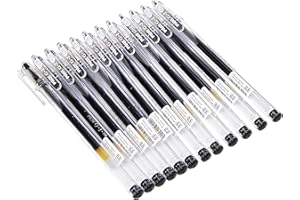 Pilot G1 05 Stylo à bille Pointe fine Encre gel Noire Corps plastique et capuchon-Lot de 12