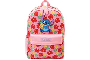 Disney Stitch Sac a Dos Fille Ado Cartables Scolaires pour Primaire Secondaire Voyages Sports Rentree Scolaire Cadeau Fille