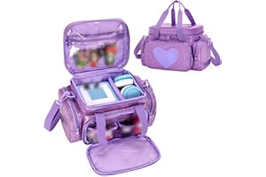 LoDrid Sac de Transport Compatible avec Tonie 2/1, Sac de Rangement pour Lecteur Audio et Accessoires avec poignée et bandoulière, Violet, Sac Uniquement (Conception brevetée)