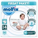 Molfix Premium Ultra Fırsat Paketi 4 Beden 86 Adet