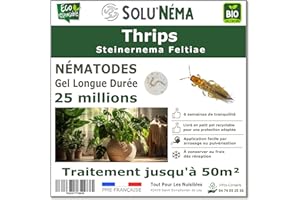 TOUT POUR LES NUISIBLES SOLUNEMA - Nématodes Contre les Thrips 25 Millions Longue Durée