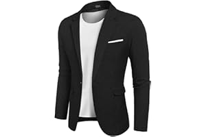 COOFANDY Herren Freizeit Sakko Sportlich Regular Fit Blazer Business Anzugjacke EIN Knopf