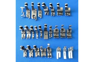 ELECBEE 25PCS Sewing Machine Presser Foot Set for Industrial, Multifunction Foot Presser with Stainless Steel Construction,Various Specifications Accessories for 5550 8500 8700 9000 Industrial Sewing Machine