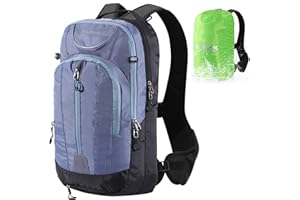 MUPAS Plecak rowerowy dla kobiet i mężczyzn – wodoszczelny, ultralekki, z pokrowcem przeciwdeszczowym / pokrowcem na kask, kieszenią na telefon komórkowy i paskami odblaskowymi, plecak rowerowy,