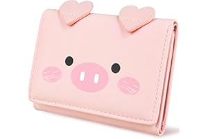 conisy Słodki, mały portfel damski, potrójnie składana skóra, cienki portfel z RFID, dla dziewcząt i kobiet, Rosa, S, casual, minimalistyczny, nowoczesny