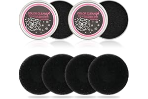 YUTOU Make Up Pinselreiniger Reinigung, 2 PCS mit 4 Ersatzschwämmen, Weich und wiederverwendbar Pinsel Reinigung Schwamm, Make up Pinsel Reinigungswerkzeug für schnell Farbenwechsel, Reinigung, Trocknen