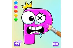 Gioco di apprendimento precoce con colori ABC e alfabeto, divertimento con la pittura