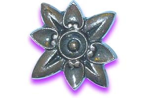 DECO FER FORGE Déco fer Forgé-ROSACE FONTE DECORATION- H85 mm par 85 mm- Pour Porte Portail Portillon battant coulissant -1 Inserts Taraudés M5 Face Arriere- Usage Interieur Exterieur Satisfaction Garantie Robuste