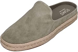 TOMS Herren Espadrilles Santiago Mule 10021892 - vetiver Grey Suede, Größe:45 EU