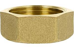 BFG Tapón 1/2" BSP (18,6mm) Hembra, Tapa de Latón, Accesorios de Fontanería para Tubería de Agua, Accesorio Roscado de Plomería, 10 Bar, Max. Temp. 95°C, Conector BSP