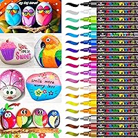 RATEL Acrylstifte Marker Stifte, 18 Farben Premium Wasserfest Paint Marker Set Wasserfest Permanent Art Filzstift…