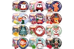 NCKIHRKK Velas Aromáticas Navidad, 12 Pack Velas Perfumadas Regalos Originales para Mujer, Cera de Soja Velas Navidad para Dormitorio, Baño, Yoga, Regalo de Cumpleaños, navidad Día de San Valentín